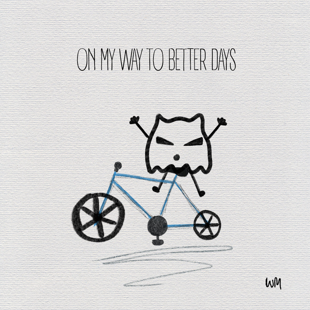 On My Way To Better Days - Print (23x23 CM)